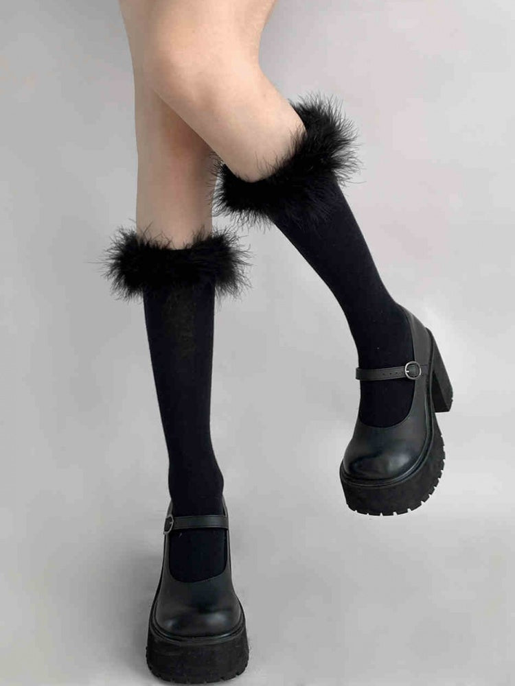 Cute Plush Trim JK Stockings