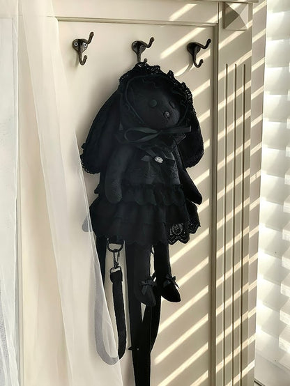 Black Kitten Backpack / Crossbody Bag