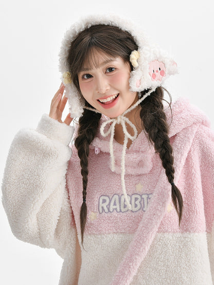 White Cute Lamb Fleece Earmuffs