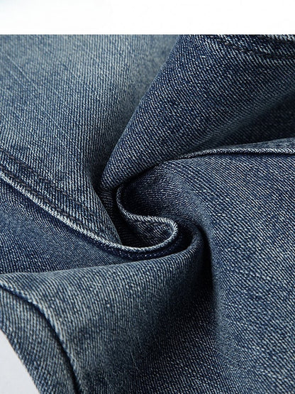 Jeans Taille Silhouette Flare Low Blau