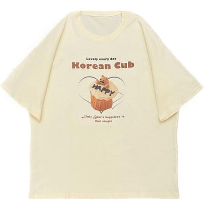 Yellow Cake Print T-shirt