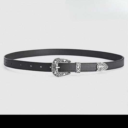 Black Waist PU Belt