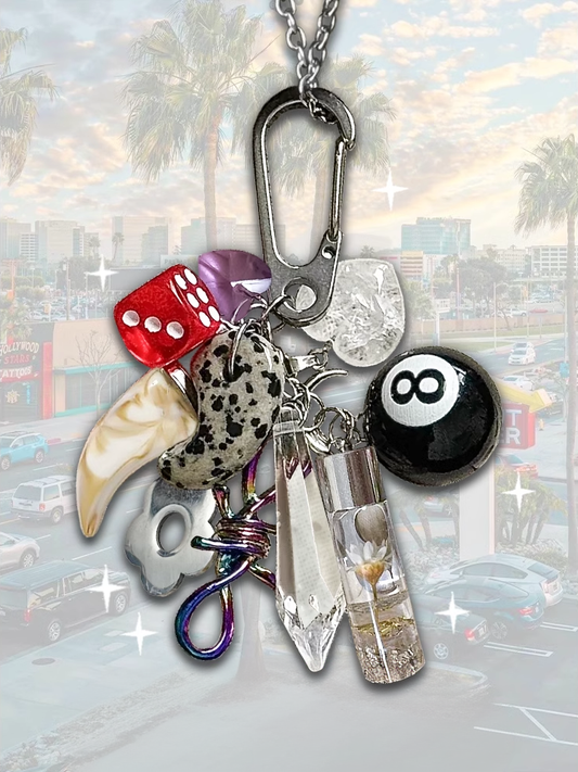 Porte-clés à breloque boule de billard en argent des années 2000