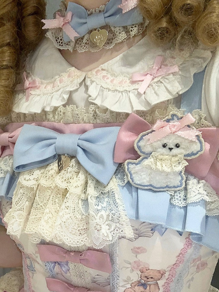 Welpenbrosche mit Plüschbesatz, bestickt