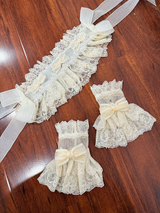 Bandeau vert/beige