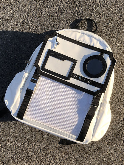 Beige Stars Large Capacity Ita Backpack