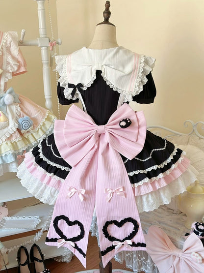 Green / Pink Bow Train Big