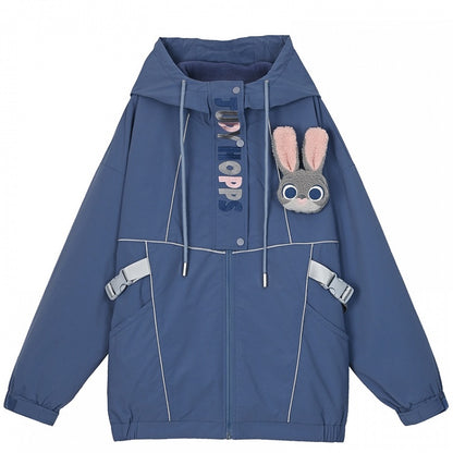 Zootopia Nick and Judy Green/Blue Hooded Jacket