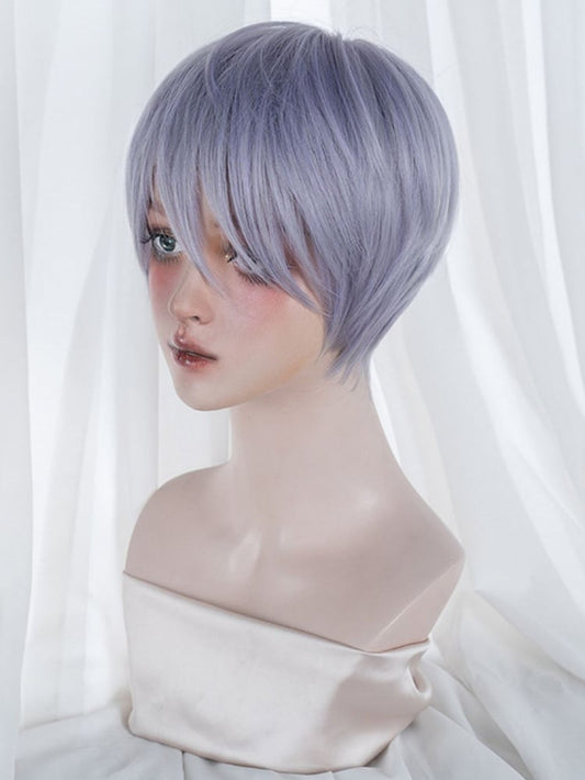 Purple-blue Ombre 28CM  Ouji Short Wig