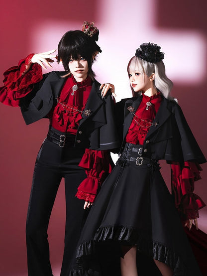 Black Blazer Collar Ouji Lolita Cape