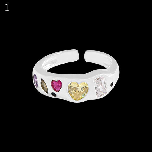 Rhinestone Decorated Options 9 Y2K Ring Bittersweet