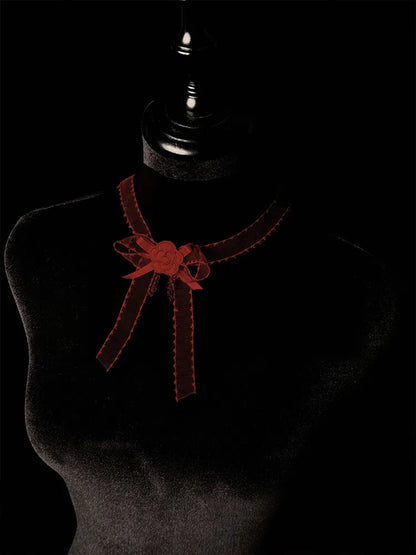 レッド ブルー チョーカー ベージュ ブラック / パープル