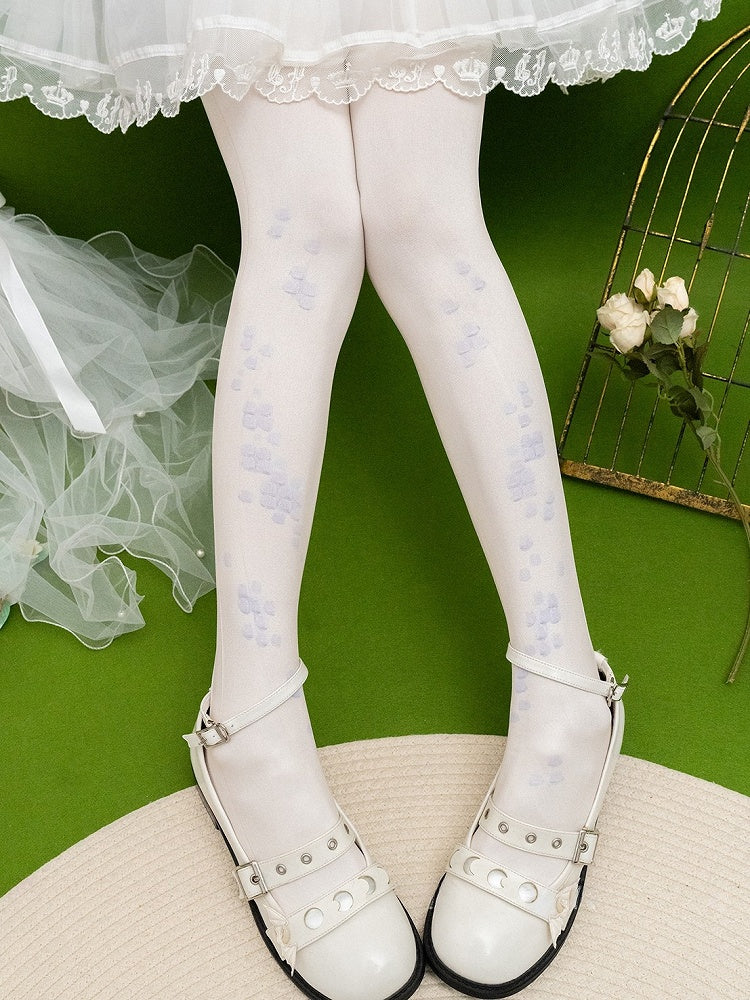Tights Scale Print Blue/Green/Gray/Purple Design