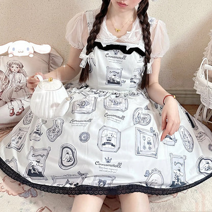 Cinnamoroll Picture Frame Lolita Dress High Waist Jumper Skirt