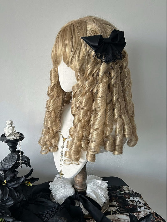 Barrettes à cheveux noires avec nœud papillon