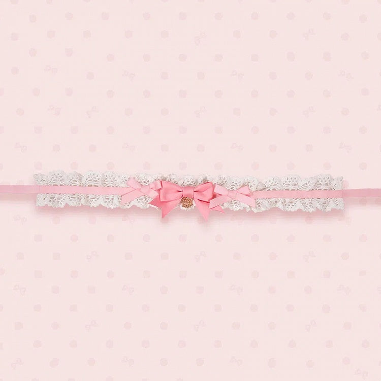 Pink Choker Brown Blue /