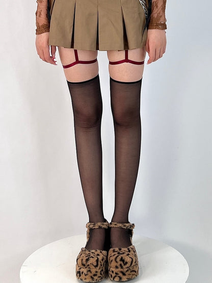 Semi-sheer Color Options Stockings Suspender 4