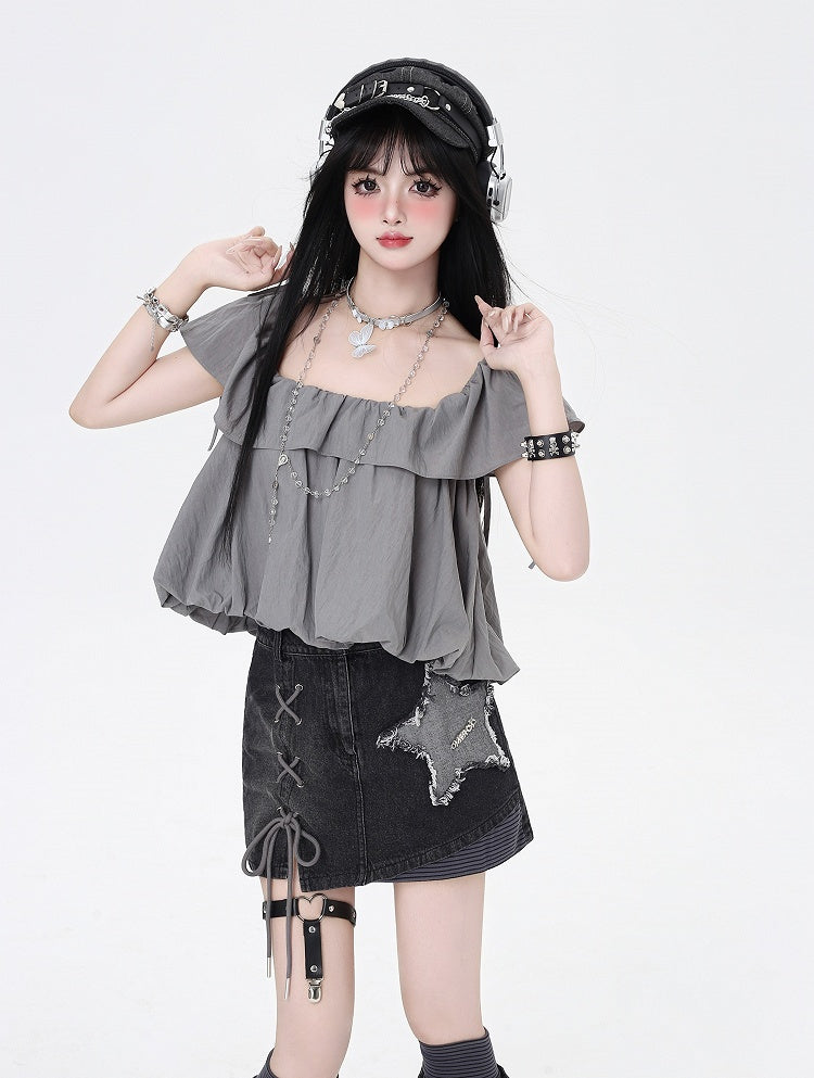 Top/Bubble Gray Skirt Three Wear Ways