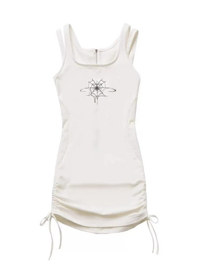 Spider Chain Slim Strap Hoodie Web Rabbit Ear