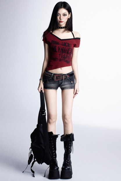 Asymmetric T-shirt Cool Sweet