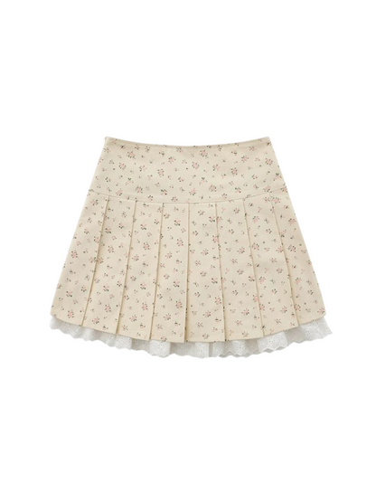 Veste en dentelle plissée zippée, petite, courte/longue + jupe roulée