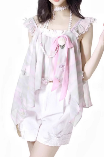Shorts + Bliss Floral Sleeveless Top Dress