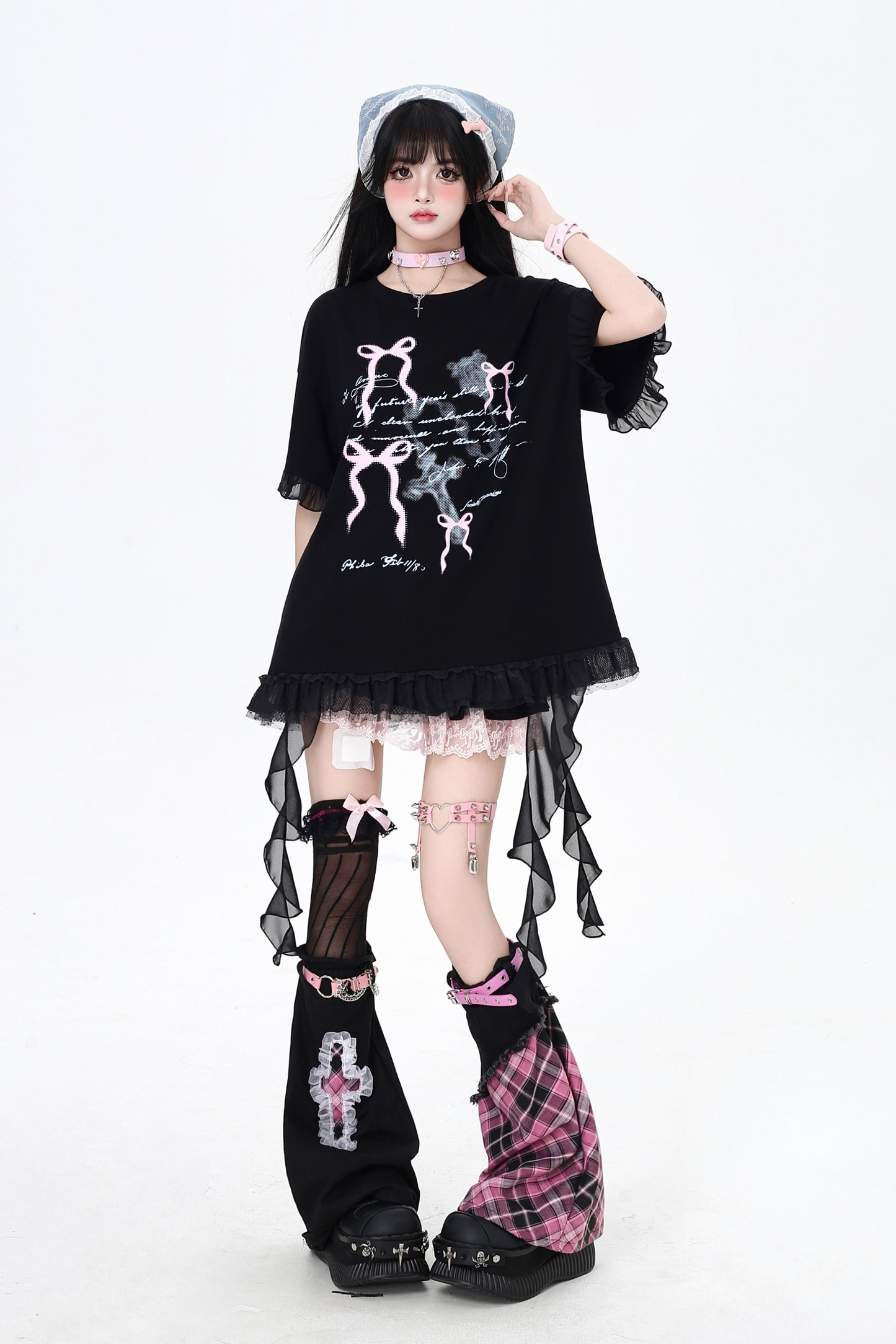 belt ribbon Loose with T-shirt