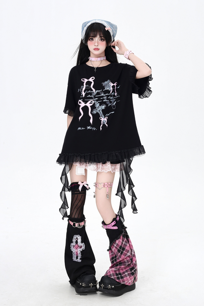 belt ribbon Loose with T-shirt