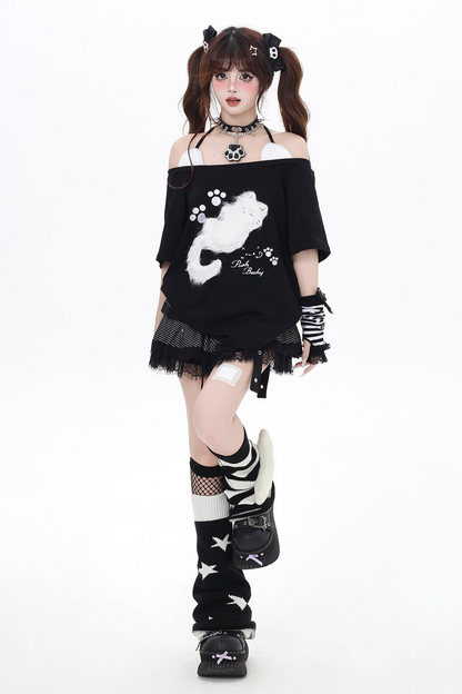 Cozy Cat Coal Casual T-Shirt
