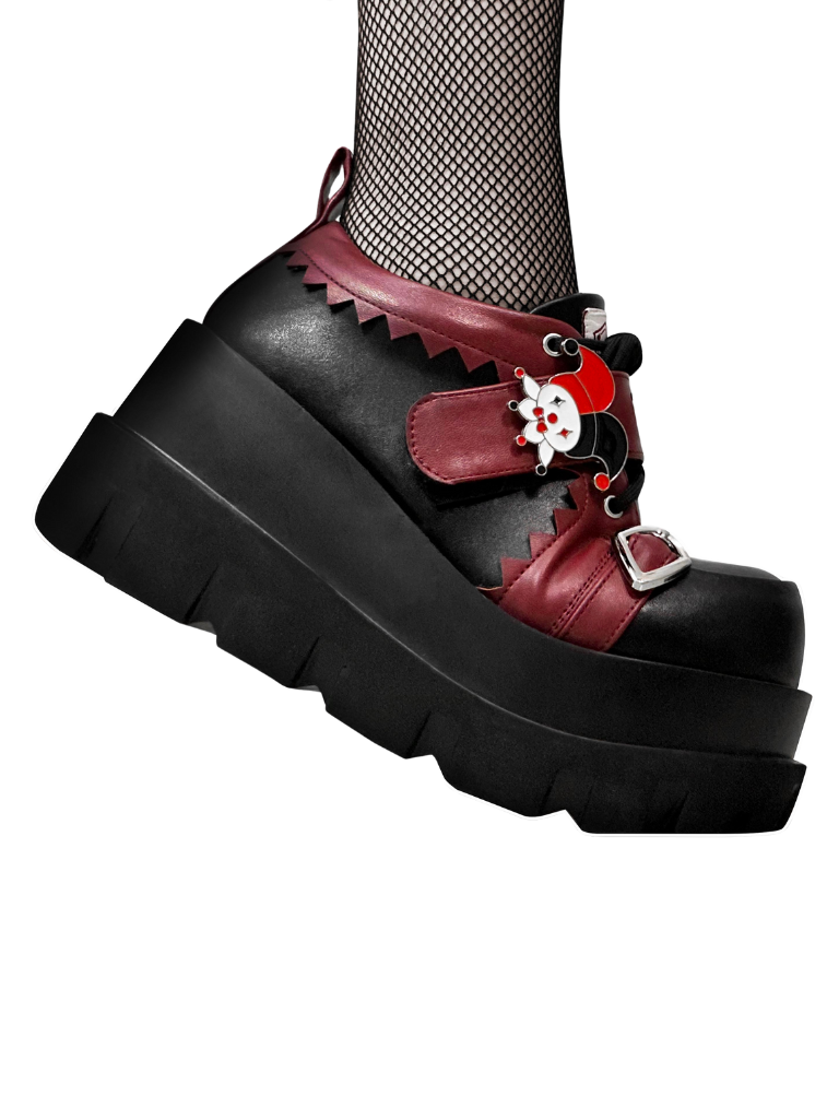 Poker Punk Platform Shoes Clown