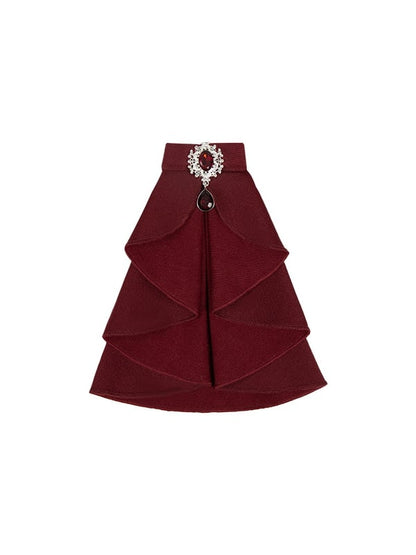Red Jabot Brooch