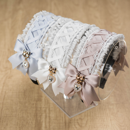Five Colors Bow and Rhinestone Jirai Kei KC