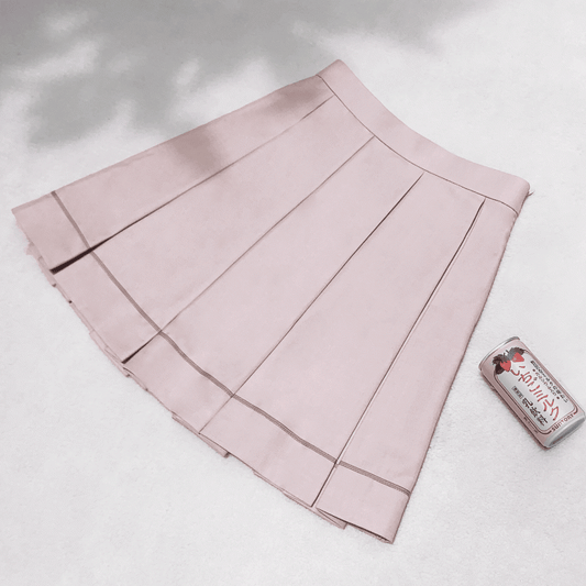 Pink Uniform Skirt JK Pleat Short Box Sweet 45cm
