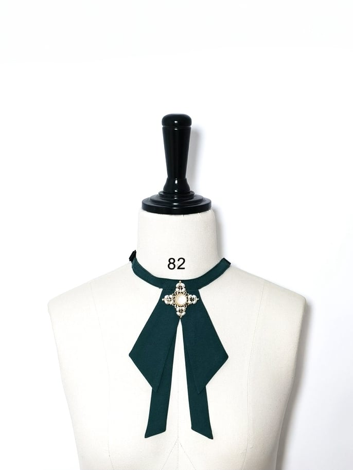 Bow / Ouji Red Black Green Lolita Tie