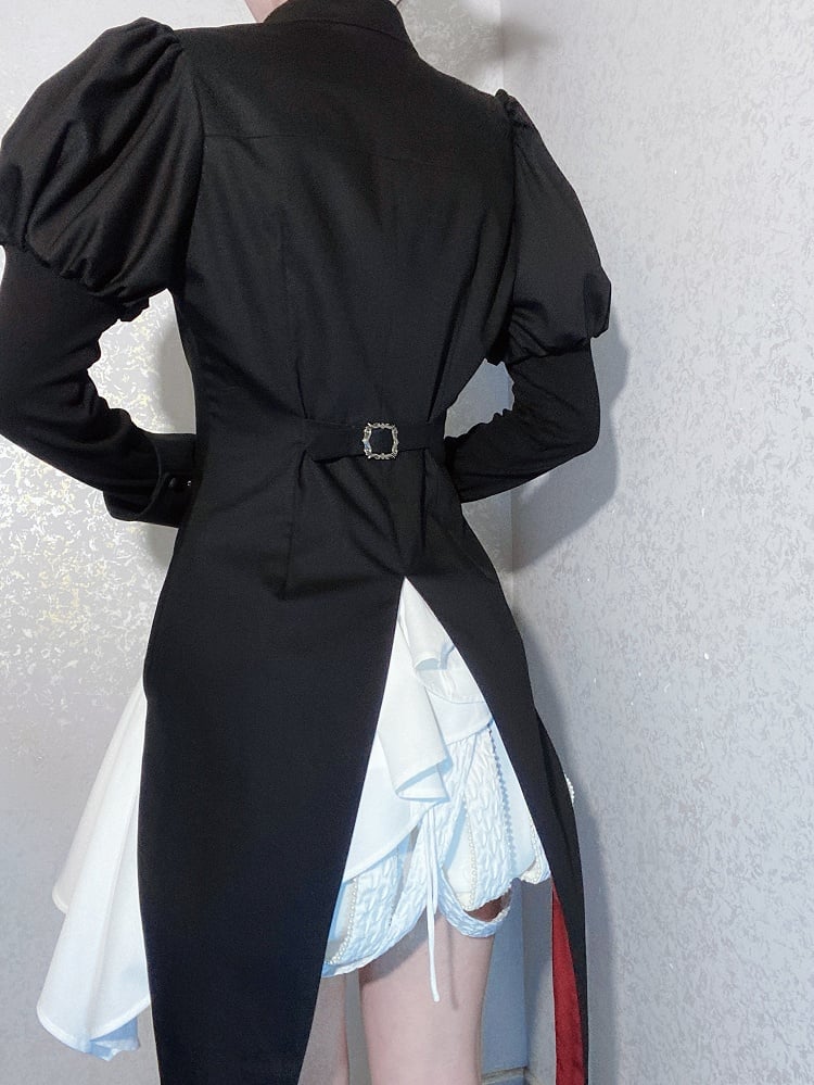 Swallow Mandarin Fashion Ouji Black Top Tail Juliette Lolita Collar Sleeves