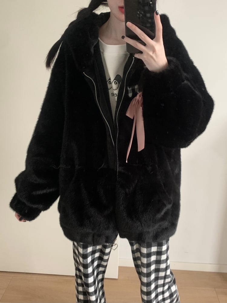 Black&White Plaid Pattern Pants