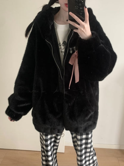 Black&White Plaid Pattern Pants