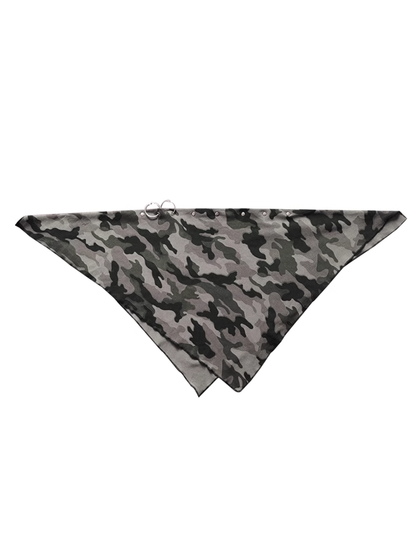 Punk Distressed Studded Triangle Camouflage Wasteland Scarf
