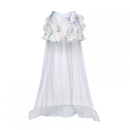 Detachable Train Fairy Bead Tulle Details and with Goth Skirt Sequin