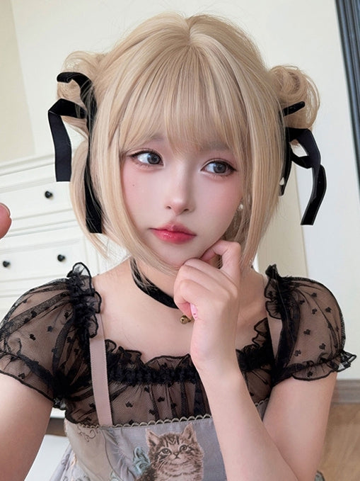 Wig 35CM Hairclips + Blonde Double Straight Accessories Length