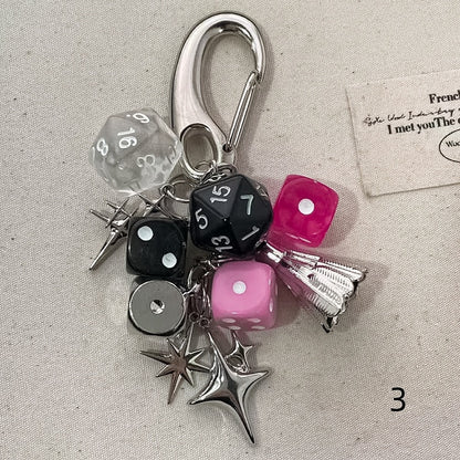 Options 5 Dice Cyberpunk Y2K Keychain