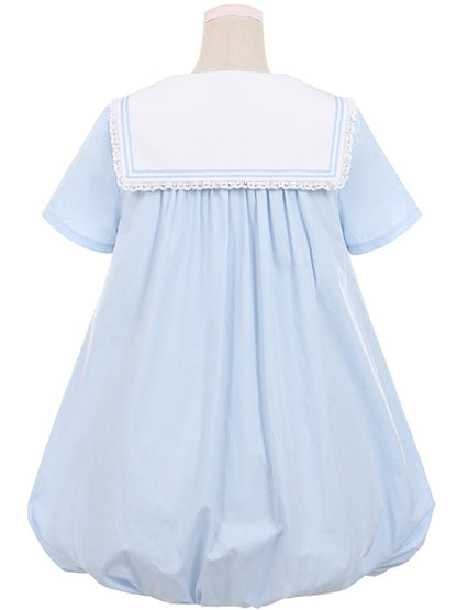 Robe jupe bulle bleu clair à col marin Corgi