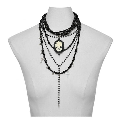 Goth Cross Multi Layers Necklace