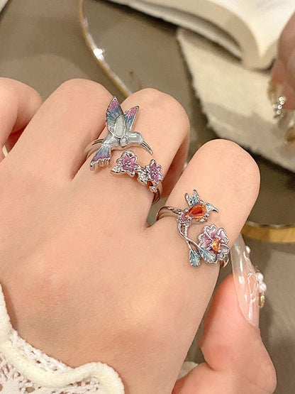 Options Y2K Design And Bird Bittersweet 2 Floral Ring