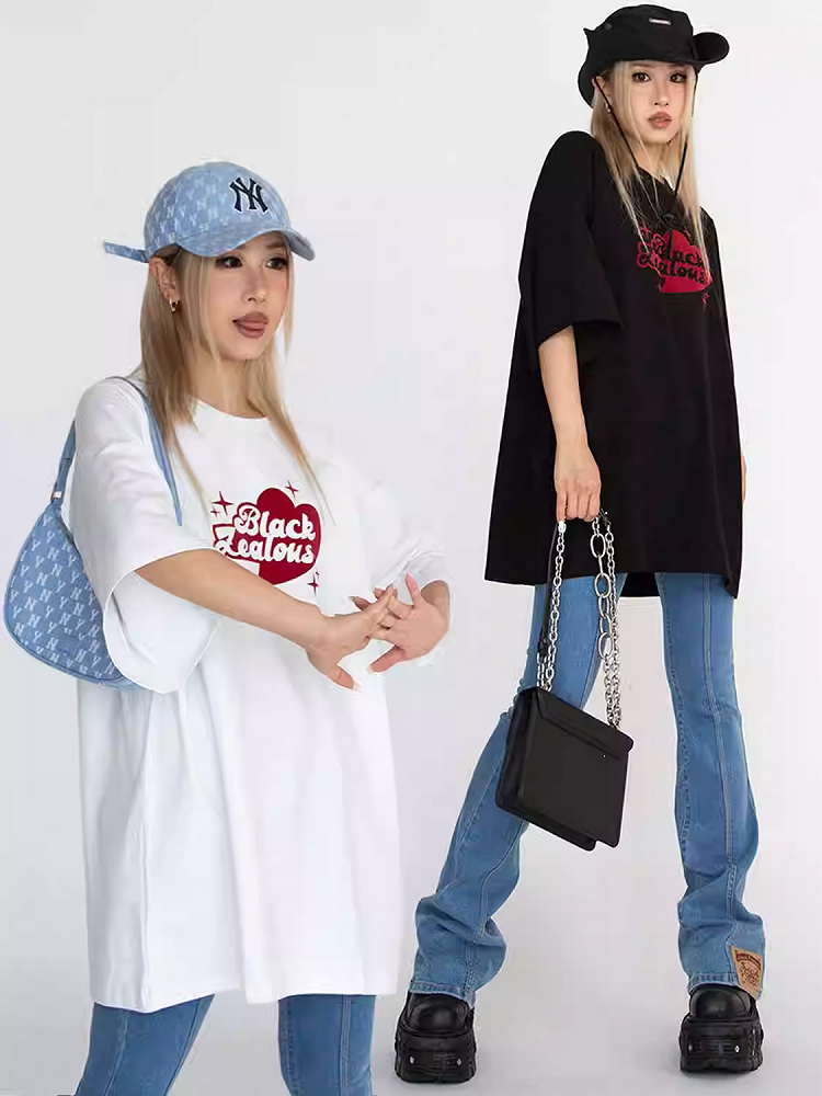 Black/White Oversized Vintage Graphic T-Shirt