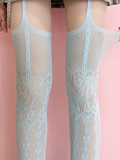 Black/Blue/White Y2K Stockings Suspender
