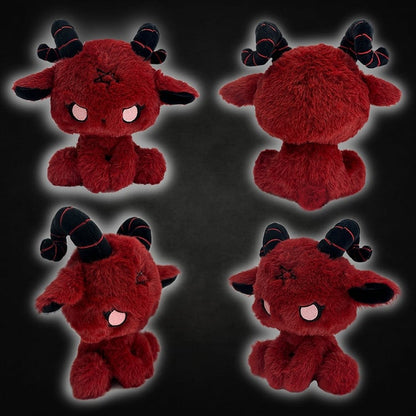 Red Gothic Evil Goat Plushie