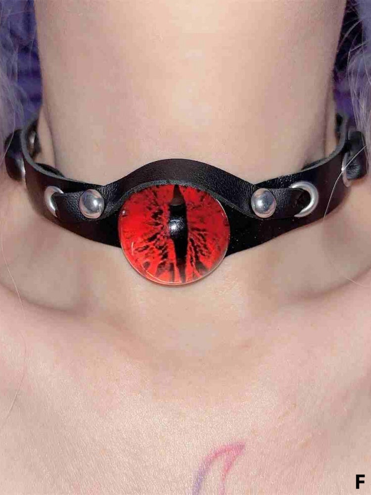 Gothic Punk Eyeball Choker