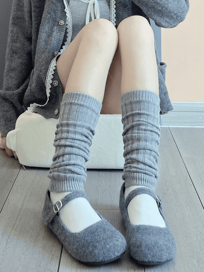 Jambières tricotées blanches/rouges/gris clair/gris foncé/noires