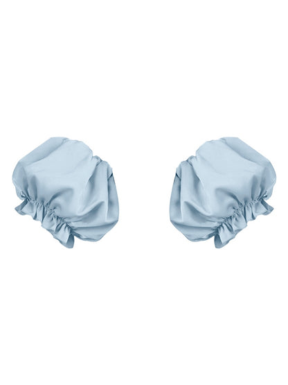 / Puffärmel Grau Beige Blau